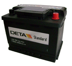 Аккумуляторная батарея Deta 55 А/ч, 460 А