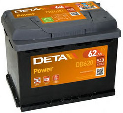 Аккумуляторная батарея Deta 62 А/ч, 540 А