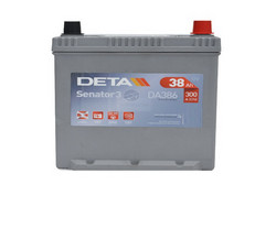 Аккумуляторная батарея Deta 38 А/ч, 300 А
