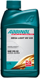 Каталог подбора моторных масел LineParts Addinol Mega Light MV 039 0W-30, 1л Синтетическое | Артикул 4014766071729